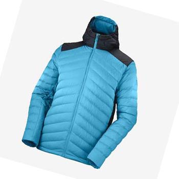 Salomon ESSENTIAL XWARM DOWN INSULATED Kabát Férfi Kék | HU 2323QMA